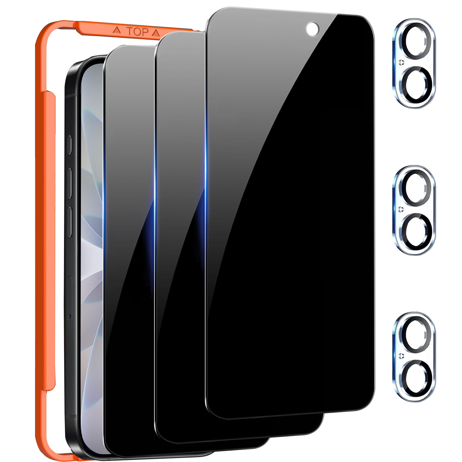 Anti Spy Privacy Glass Case - 3 Pack Pelindung Layar Privasi untuk