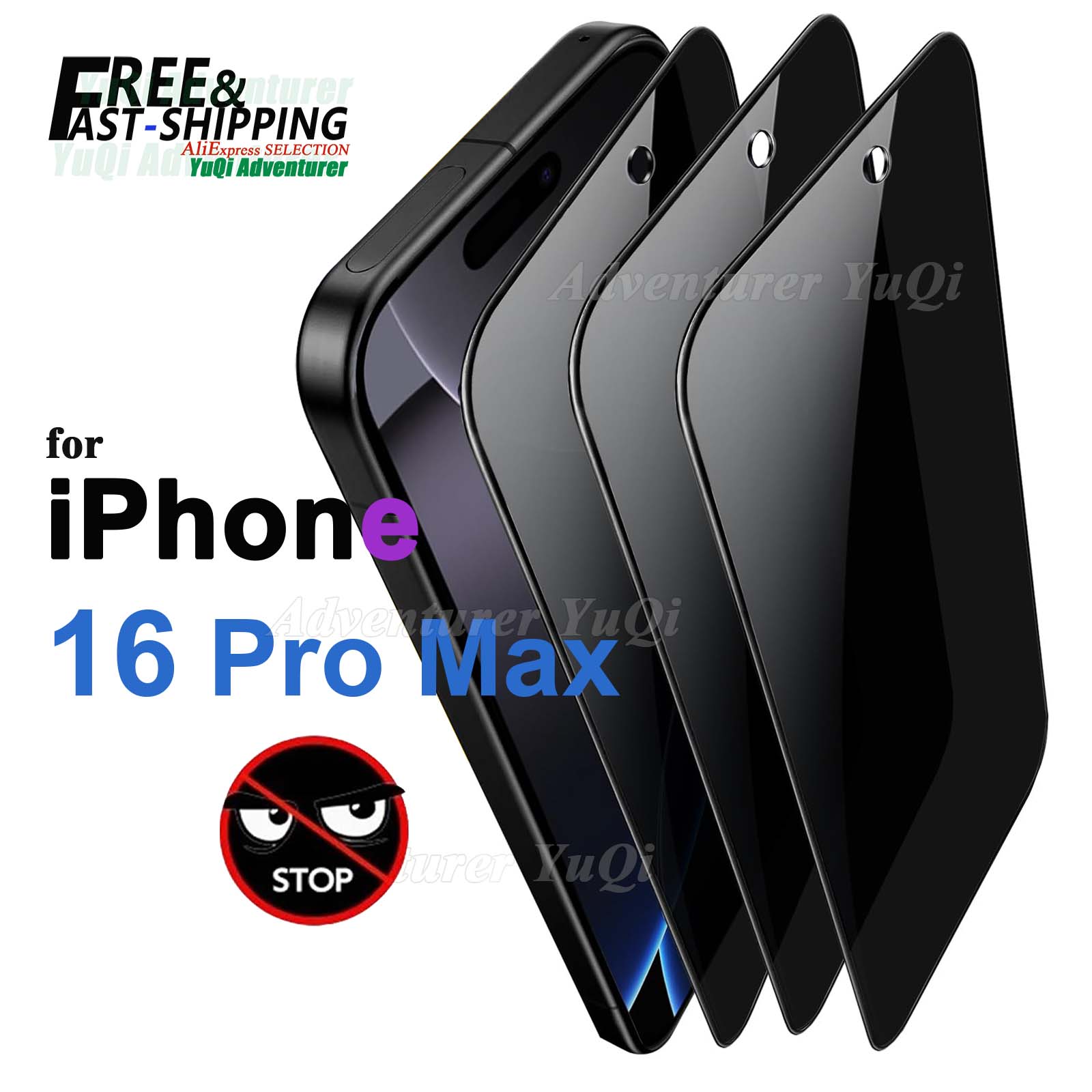 Anti Spy Privacy Glass Case - Pelindung layar Anti mata-mata untuk iPhone