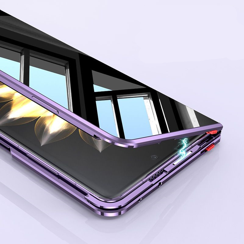 Metal Bumper Aluminum Frame Case - Untuk Honor Magic V2 MagicV2 Anti-mata-mata
