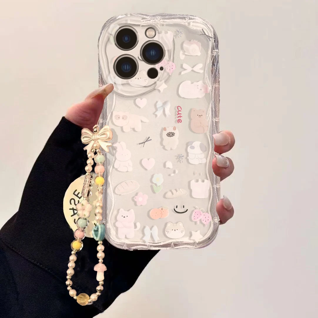 Casing Rantai Pergelangan Tang - Cute Cartoon Wrist Strap Silicone Case ulasan dan harga