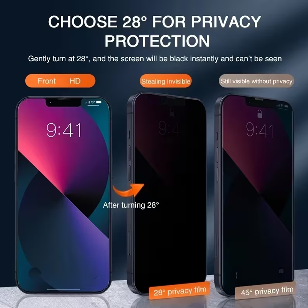 1-5PCS Kaca Tempered Anti-Spy  - Anti Peek Privacy Tempered Glass ulasan dan harga