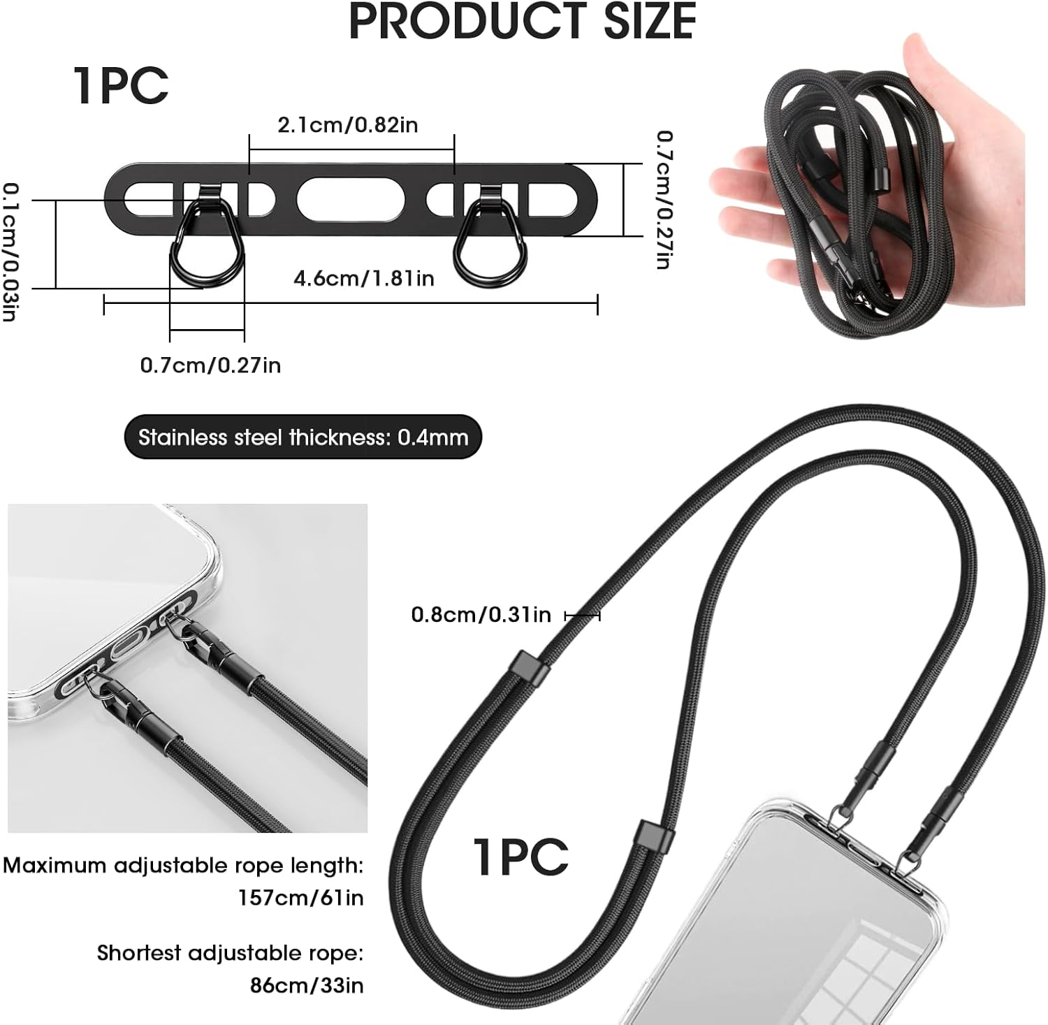 Tali Gantungan Ponsel, Tali Ga - Crossbody Lanyard Neck Strap Case ulasan dan harga