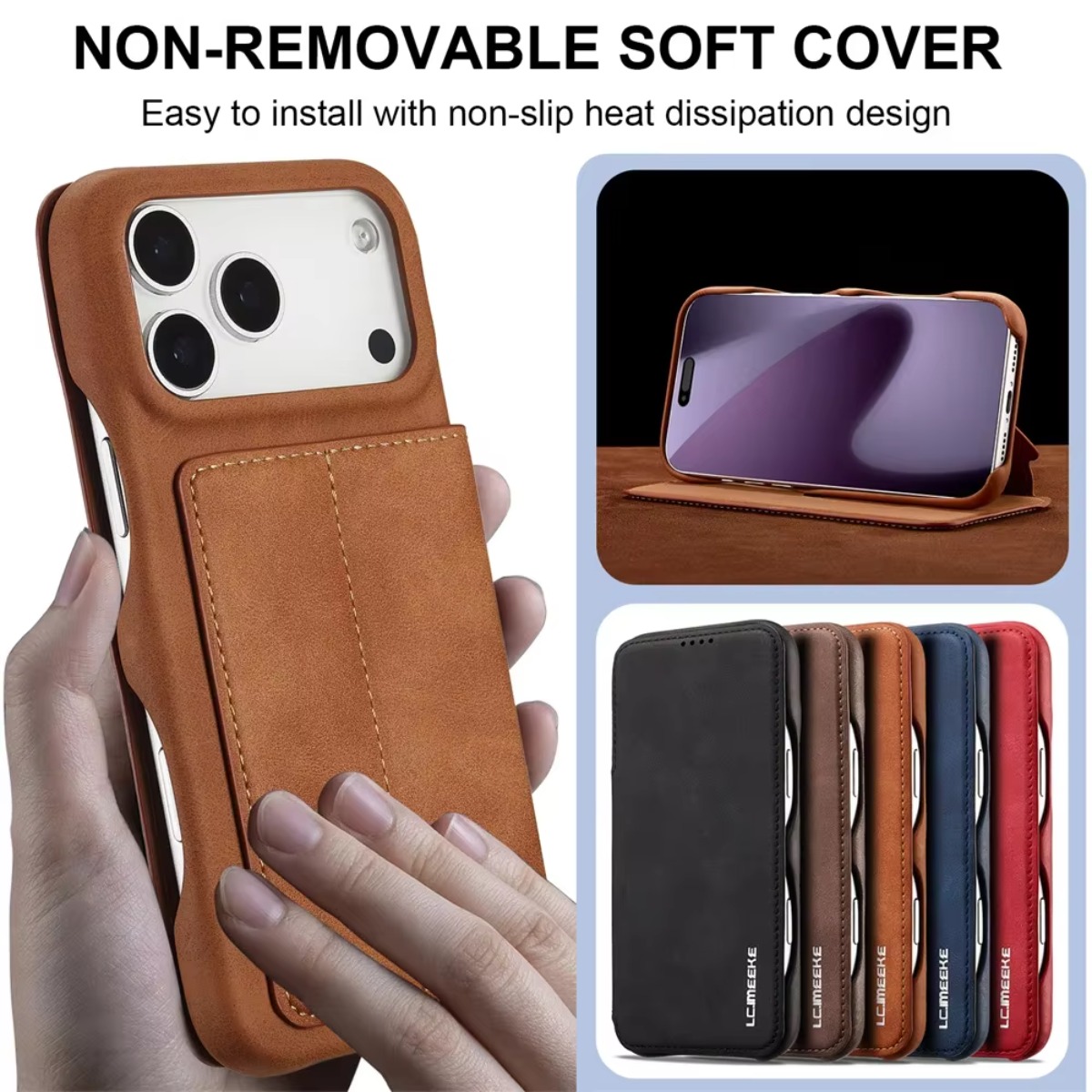 Dompet Kulit dengan Penutup Ma - Leather Wallet Card Holder Phone Cover ulasan dan harga