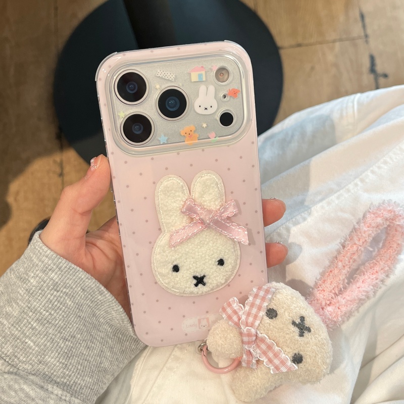 Casing HP Miffy Lucu Kartun Im - Cute Cartoon Wrist Strap Silicone Case ulasan dan harga